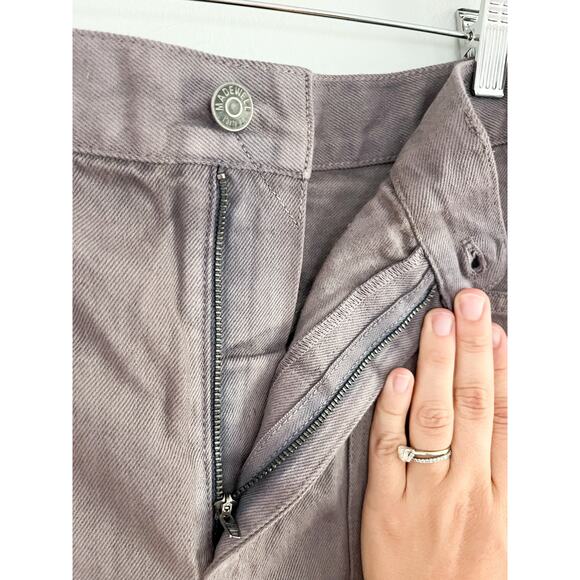 Madewell x MN | Denim Patch-Pocket Micro Mini Skirt | Chalked Fig | Sz 30 - Picture 6 of 11